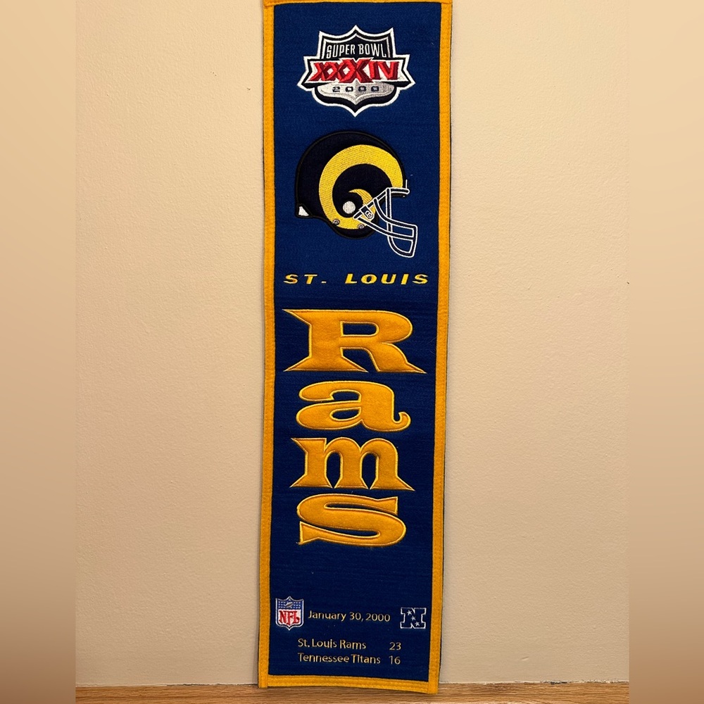 NFL St. Louis Rams Super Bowl XXXIV (2000) Banner